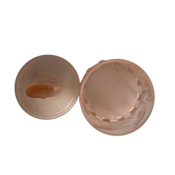 LE Smith Elephant Carousel Pink Satin Glass Covered Dish Depression Era 1930s - Picture 6 of 7